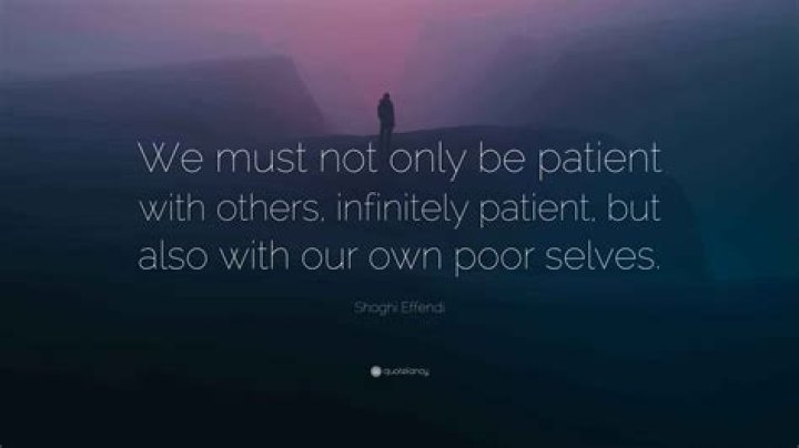 What does God say about being patient with others?